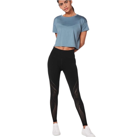 LULULEMON Reveal Tight Black Interconnect High Rise Full Length Leggings Size 4 - Picture 3 of 7